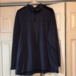 Spyder Men's Blue and Black Lightweight Quarter Zip pullover